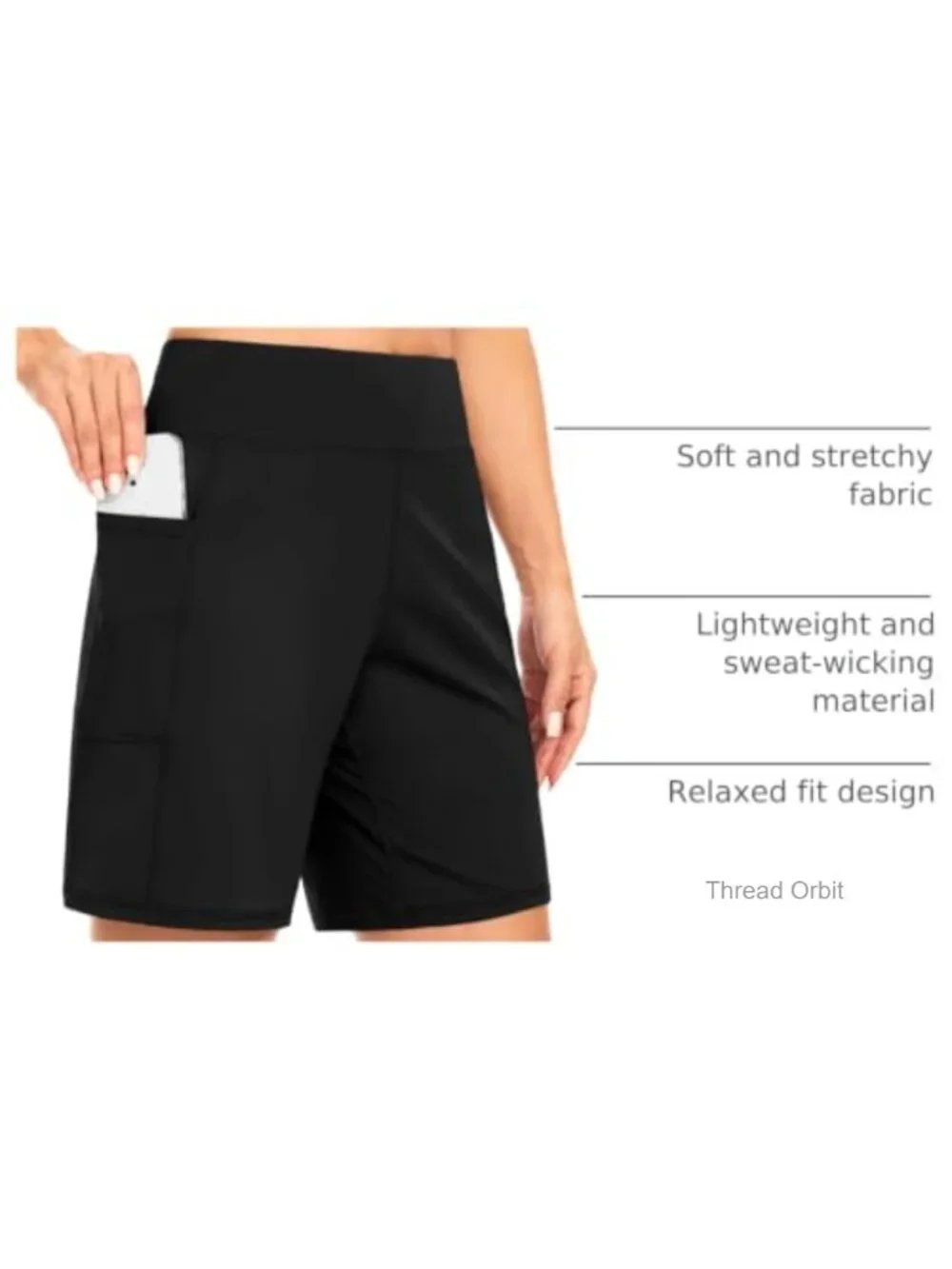 High Waisted Bermuda Shorts with Pockets, 7